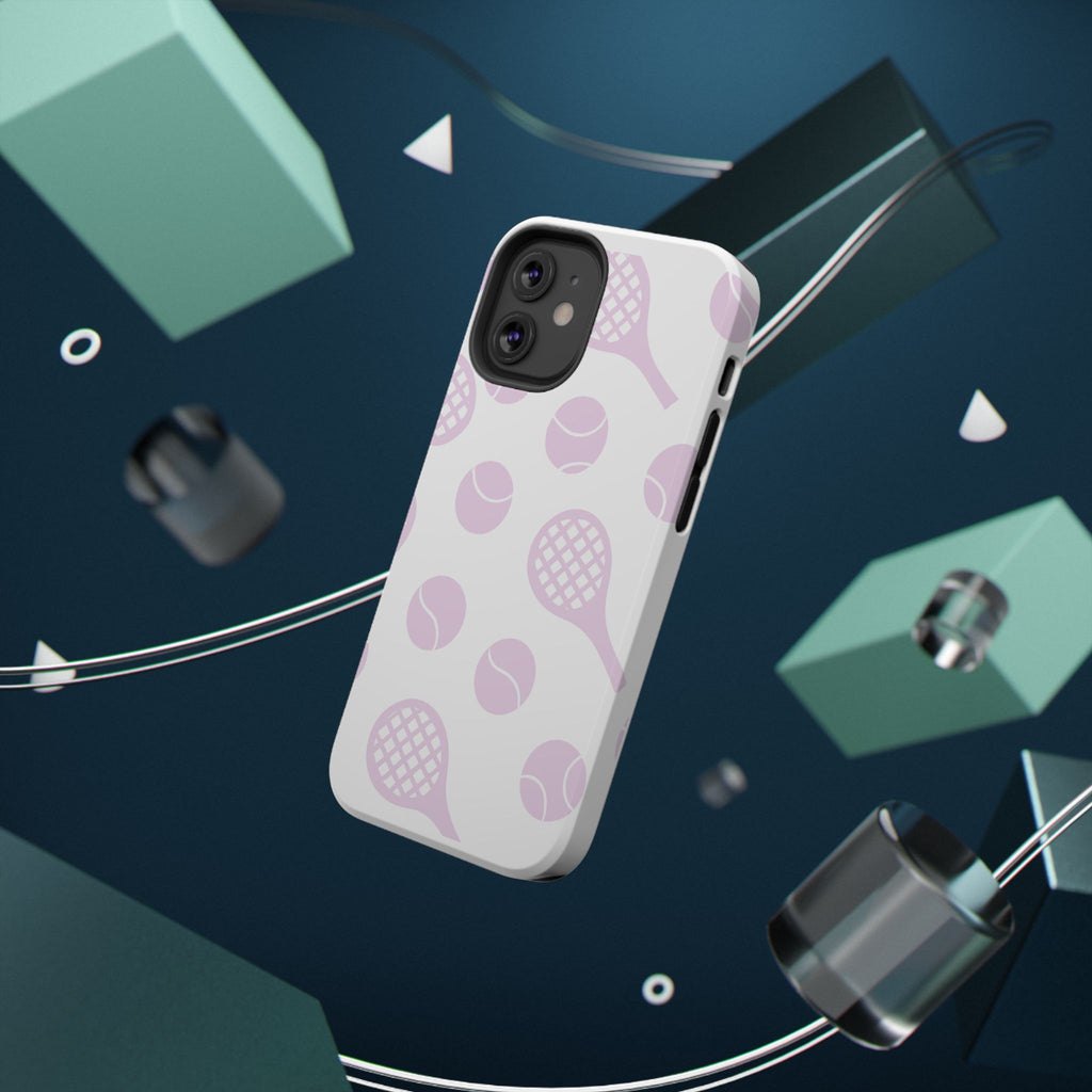 Tennis Impact-Resistant Phone Case — Pink Rackets & Balls