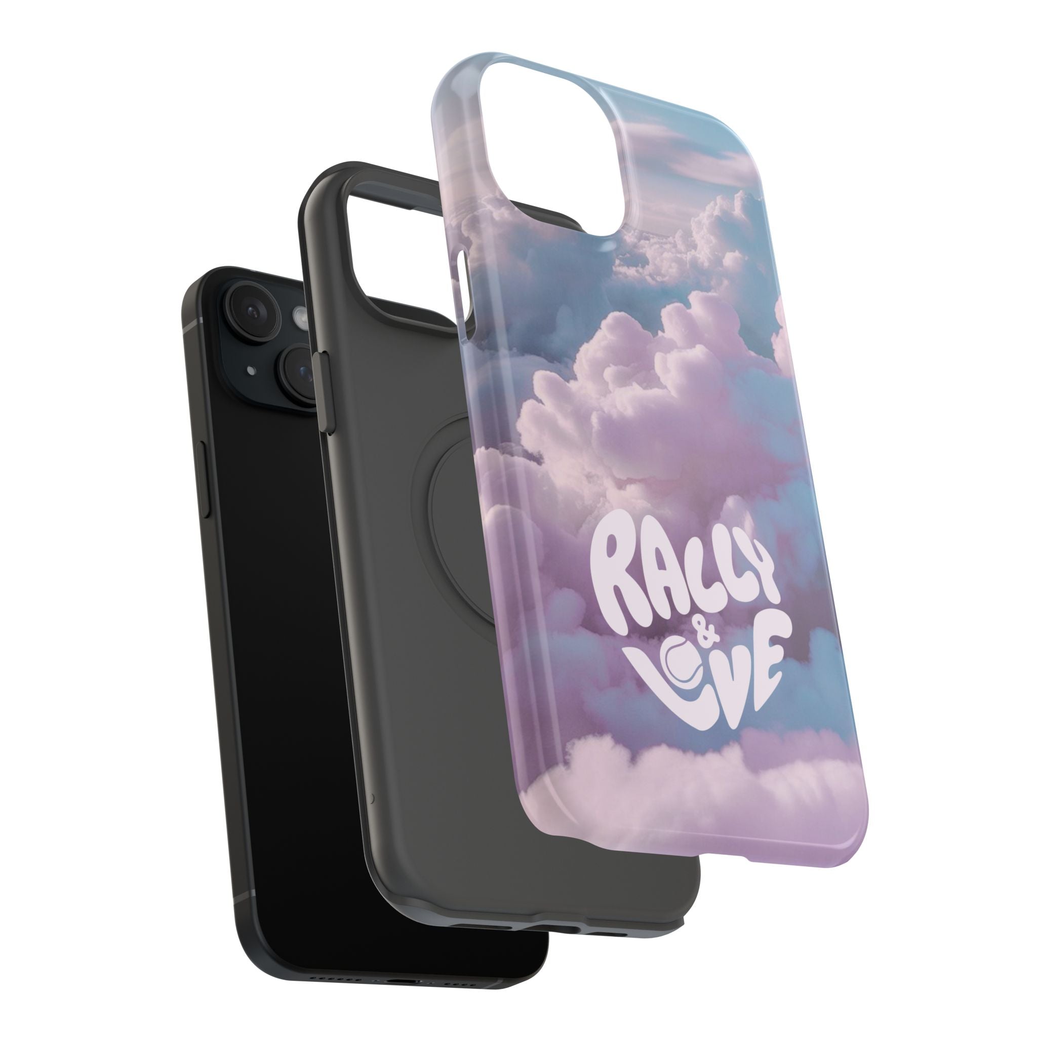 Impact-Resistant Phone Case — "Rally & Love" Clouds/Love in the Air