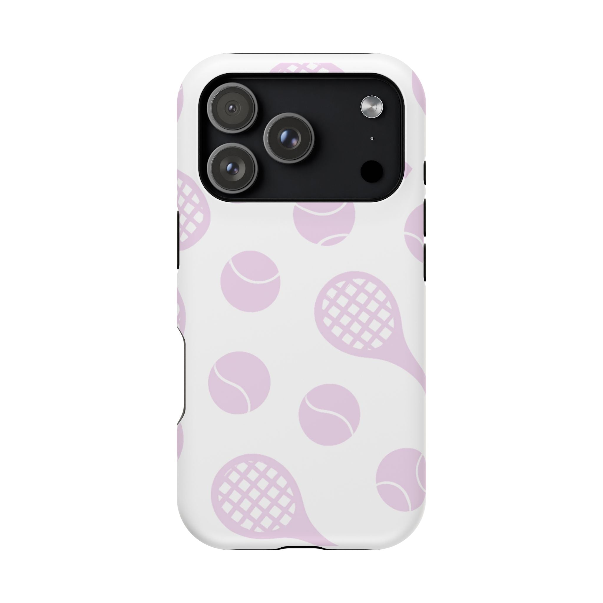 Tennis Impact-Resistant Phone Case — Pink Rackets & Balls