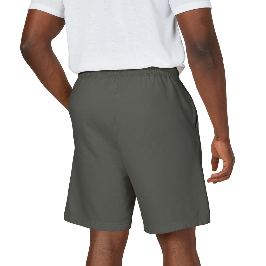 Men's Fleece Sweatshorts — 'Rally & Love' Logo Casual Lounge Shorts (black)