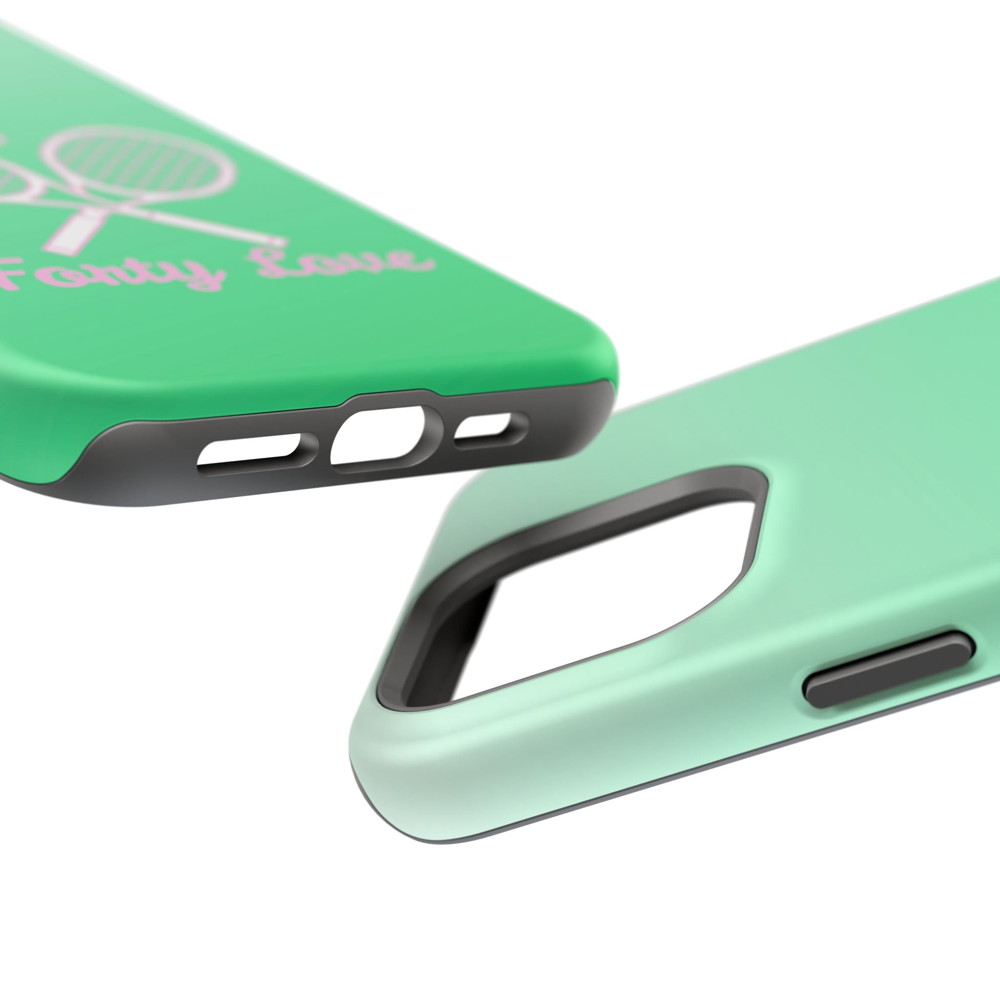 Tennis Impact-Resistant Phone Case — 'Forty Love', Green Gradient
