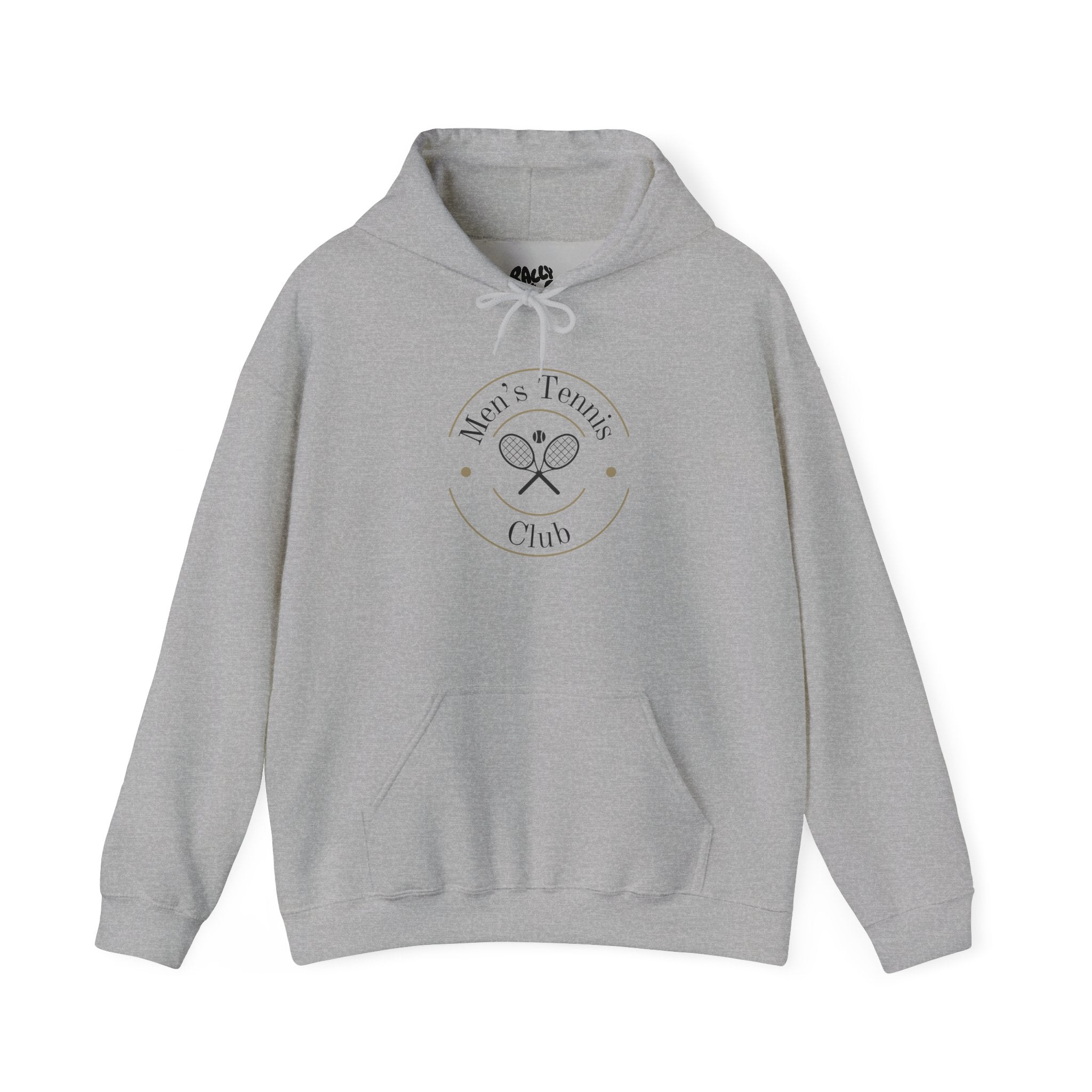 Men's Hoodie Sweatshirt — 'Men's Tennis Club' Minimal Racket Logo Pullover