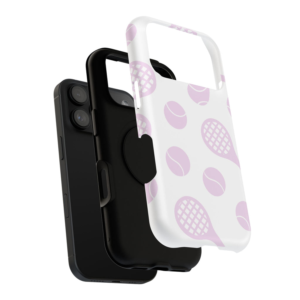 Tennis Impact-Resistant Phone Case — Pink Rackets & Balls