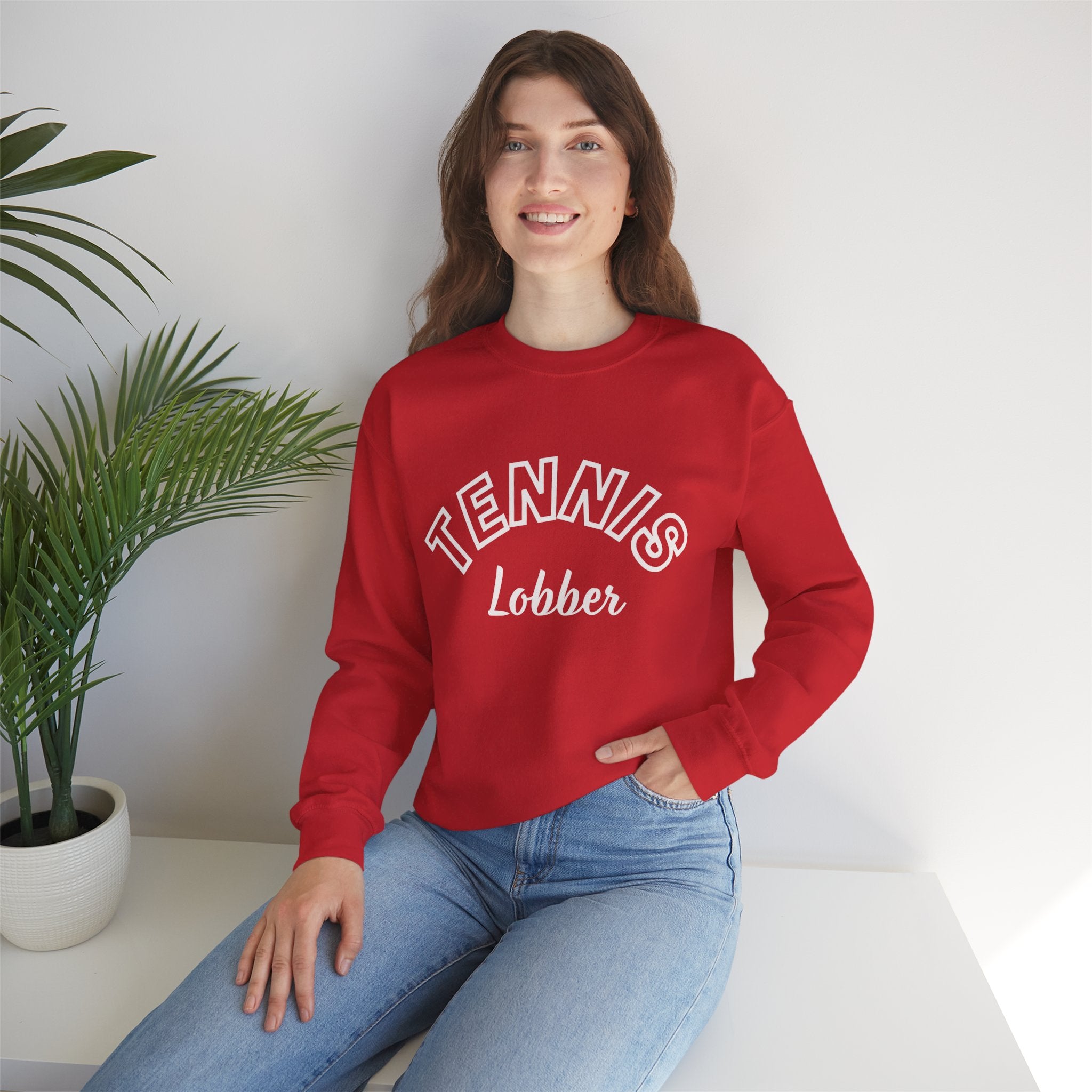 Women's Crewneck Sweatshirt — 'Tennis Lobbers/Lovers' Soft Pullover