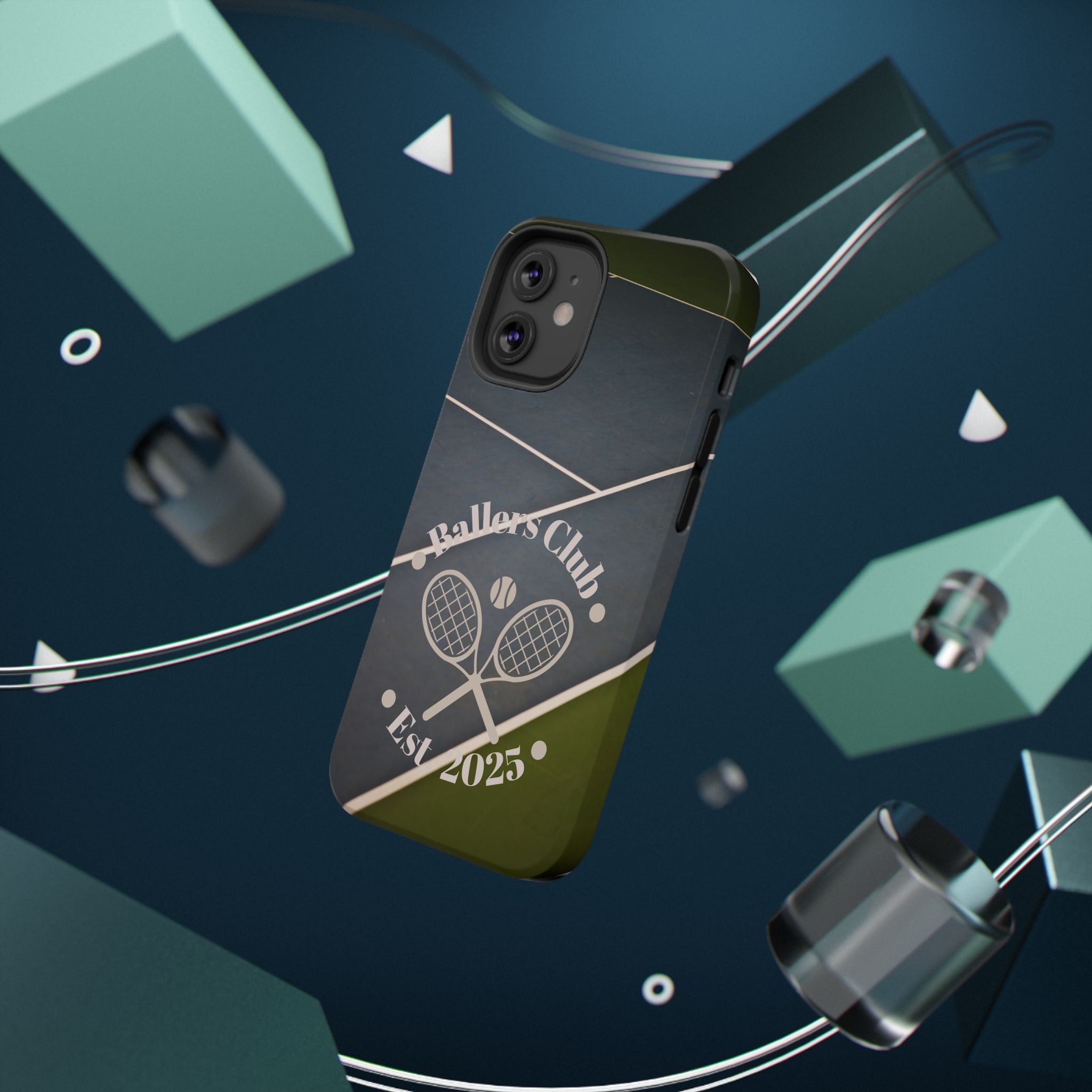 Tennis Impact-Resistant Phone Case — 'Ballers Club Est. 2025' Protective Cover