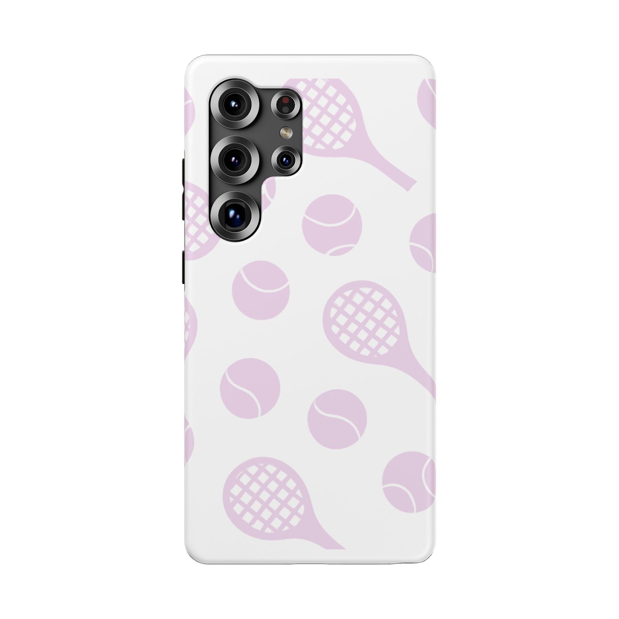 Tennis Impact-Resistant Phone Case — Pink Rackets & Balls
