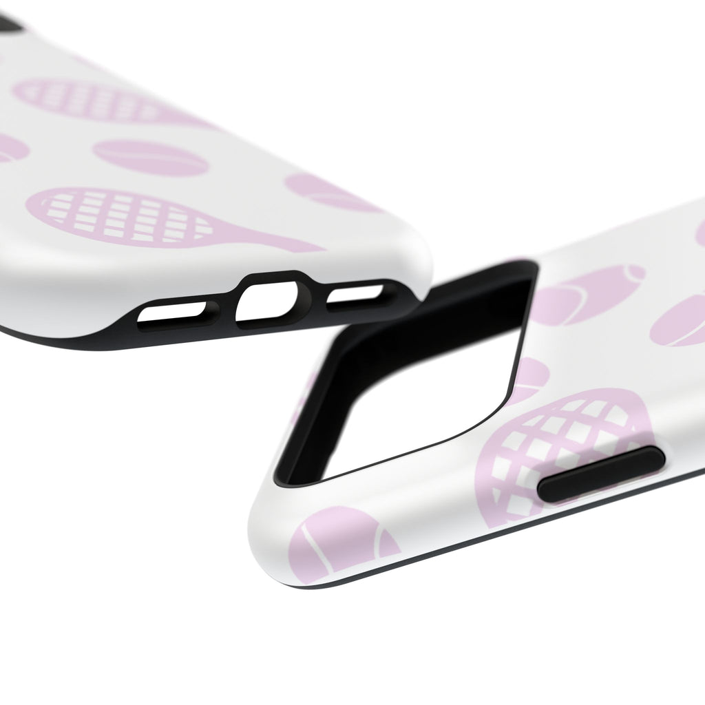 Tennis Impact-Resistant Phone Case — Pink Rackets & Balls