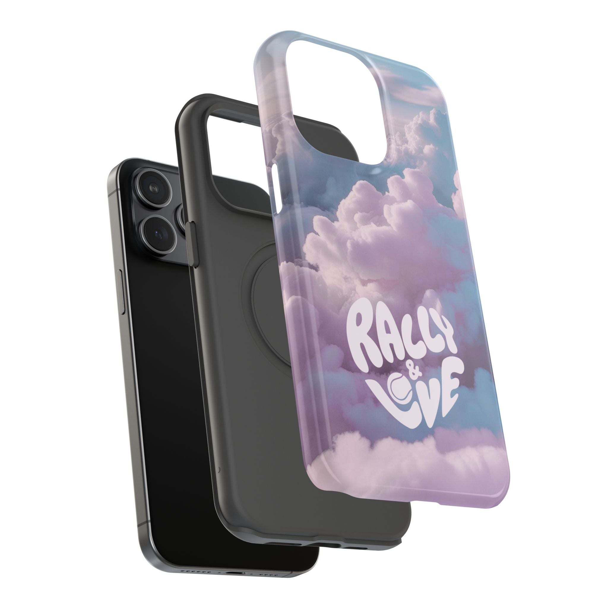 Impact-Resistant Phone Case — "Rally & Love" Clouds/Love in the Air