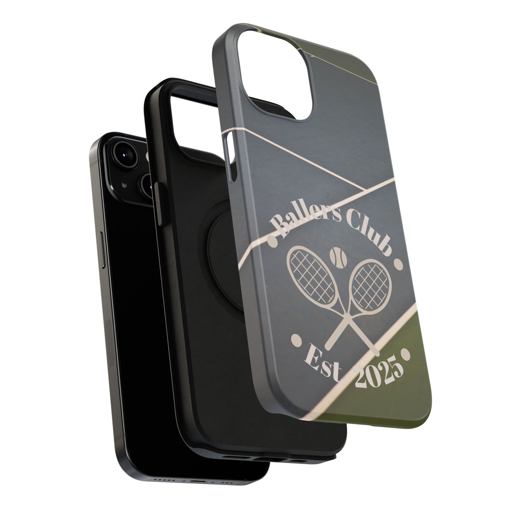 Tennis Impact-Resistant Phone Case — 'Ballers Club Est. 2025' Protective Cover