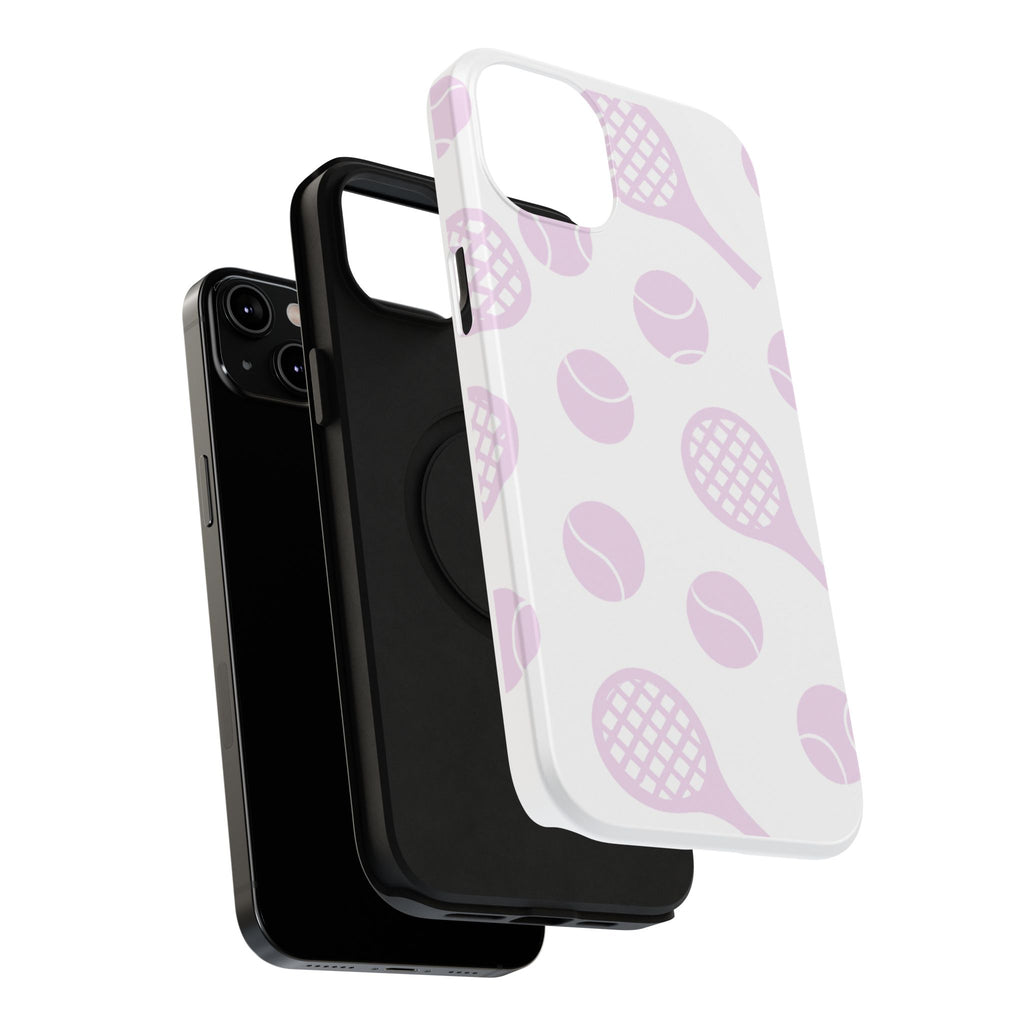 Tennis Impact-Resistant Phone Case — Pink Rackets & Balls