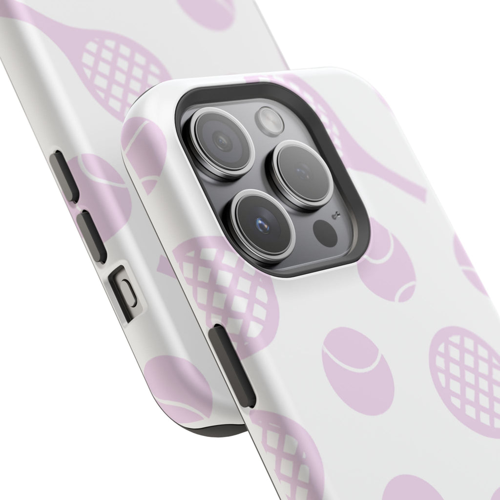 Tennis Impact-Resistant Phone Case — Pink Rackets & Balls