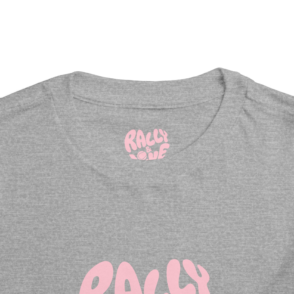 Girl's Toddler Junior Tee — 'Rally & Love' Heart logo T-Shirt (pink)