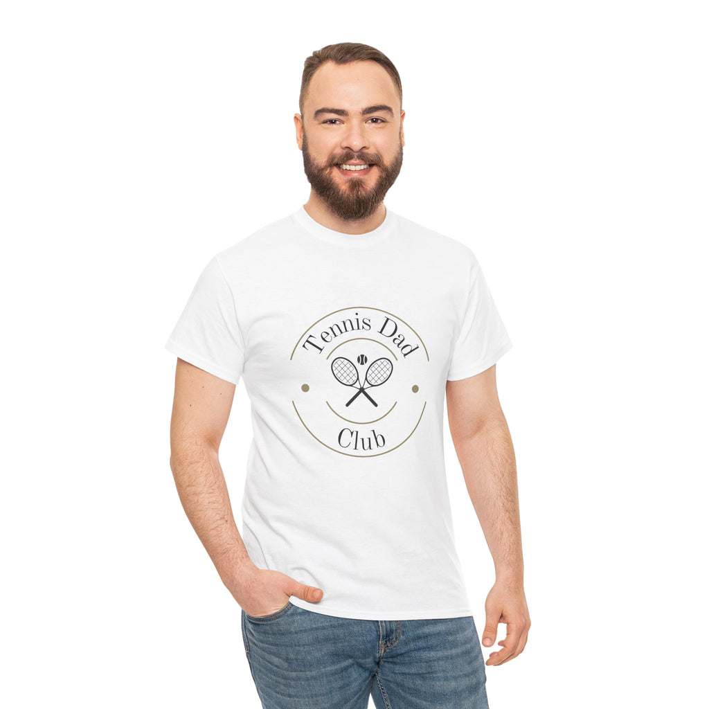 Men's T‑Shirt — 'Tennis Dad Club' Vintage Tennis Racket Graphic Tee