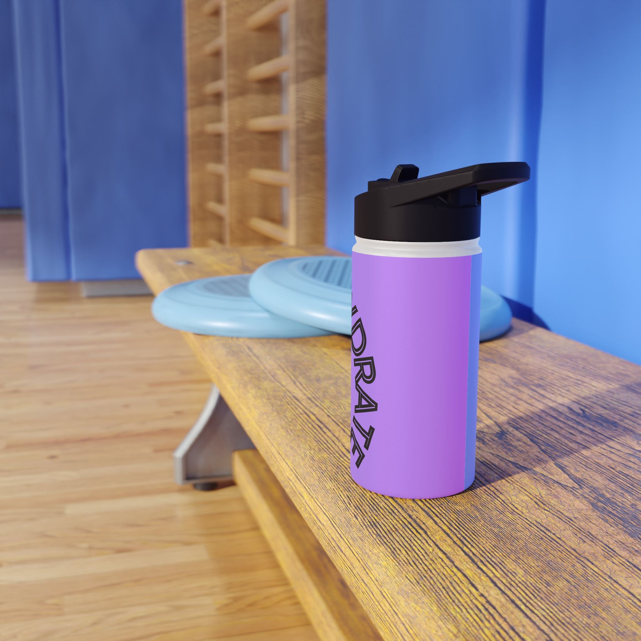 Juniors Stainless Steel Water Bottle, 12 oz — 'Game Set Hydrate' Sports Bottle