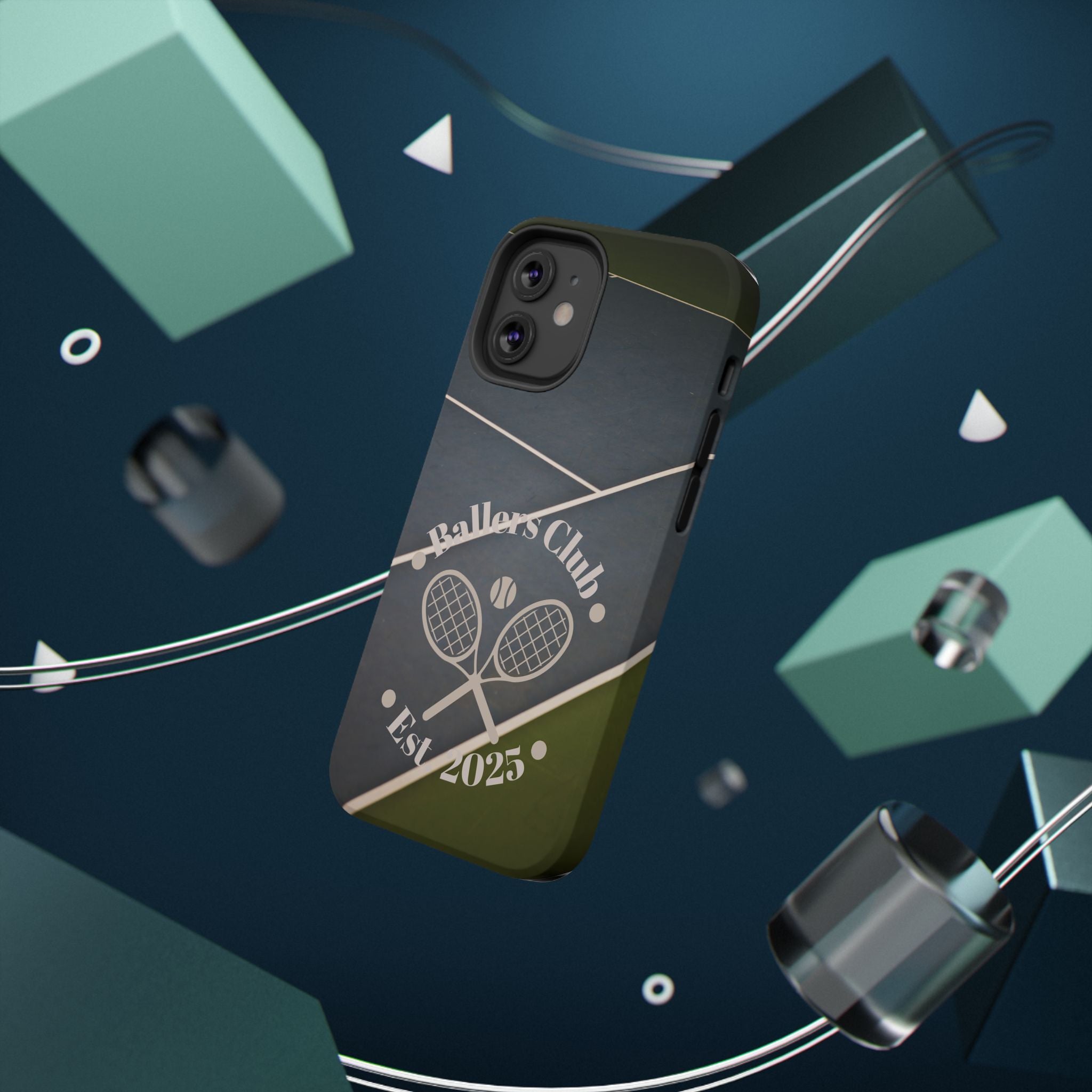 Tennis Impact-Resistant Phone Case — 'Ballers Club Est. 2025' Protective Cover
