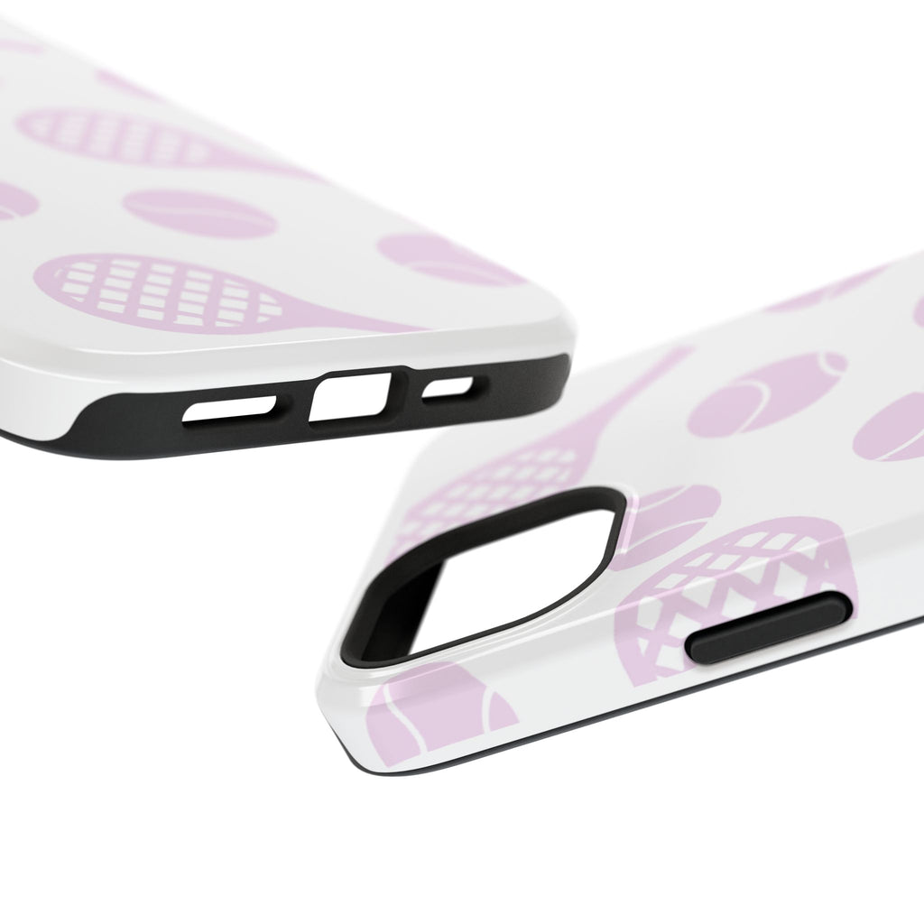 Tennis Impact-Resistant Phone Case — Pink Rackets & Balls