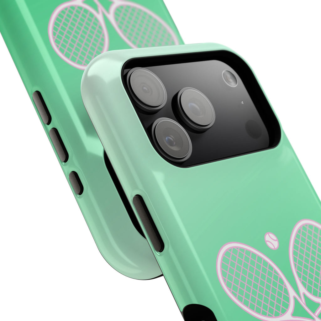 Tennis Impact-Resistant Phone Case — 'Forty Love', Green Gradient