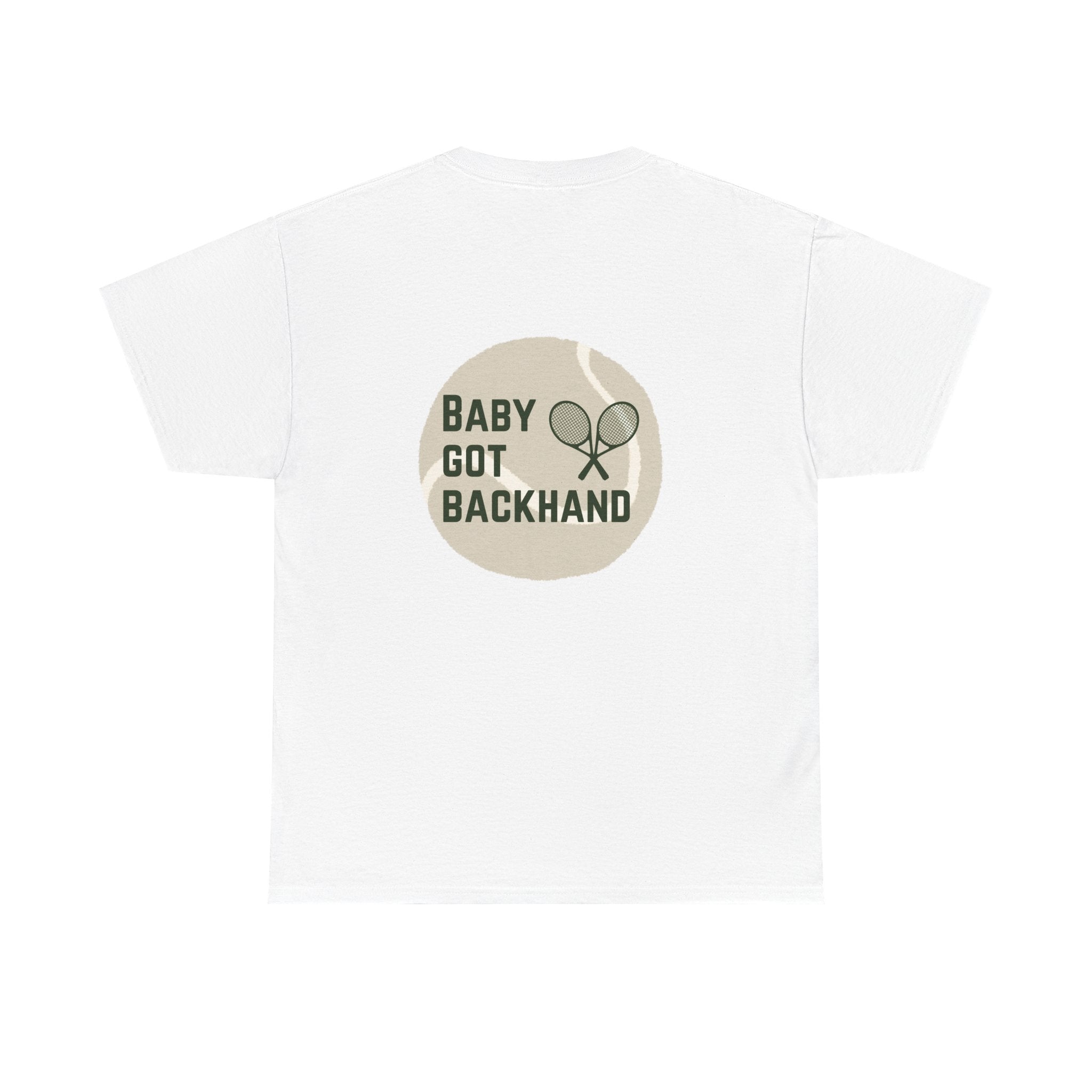 Men's T‑Shirt — "Baby Got Backhand" Tennis Graphic Tee