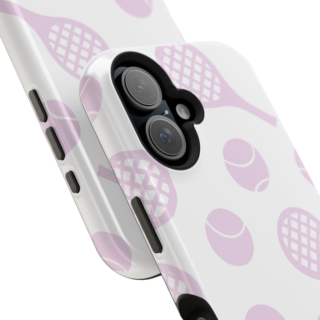 Tennis Impact-Resistant Phone Case — Pink Rackets & Balls