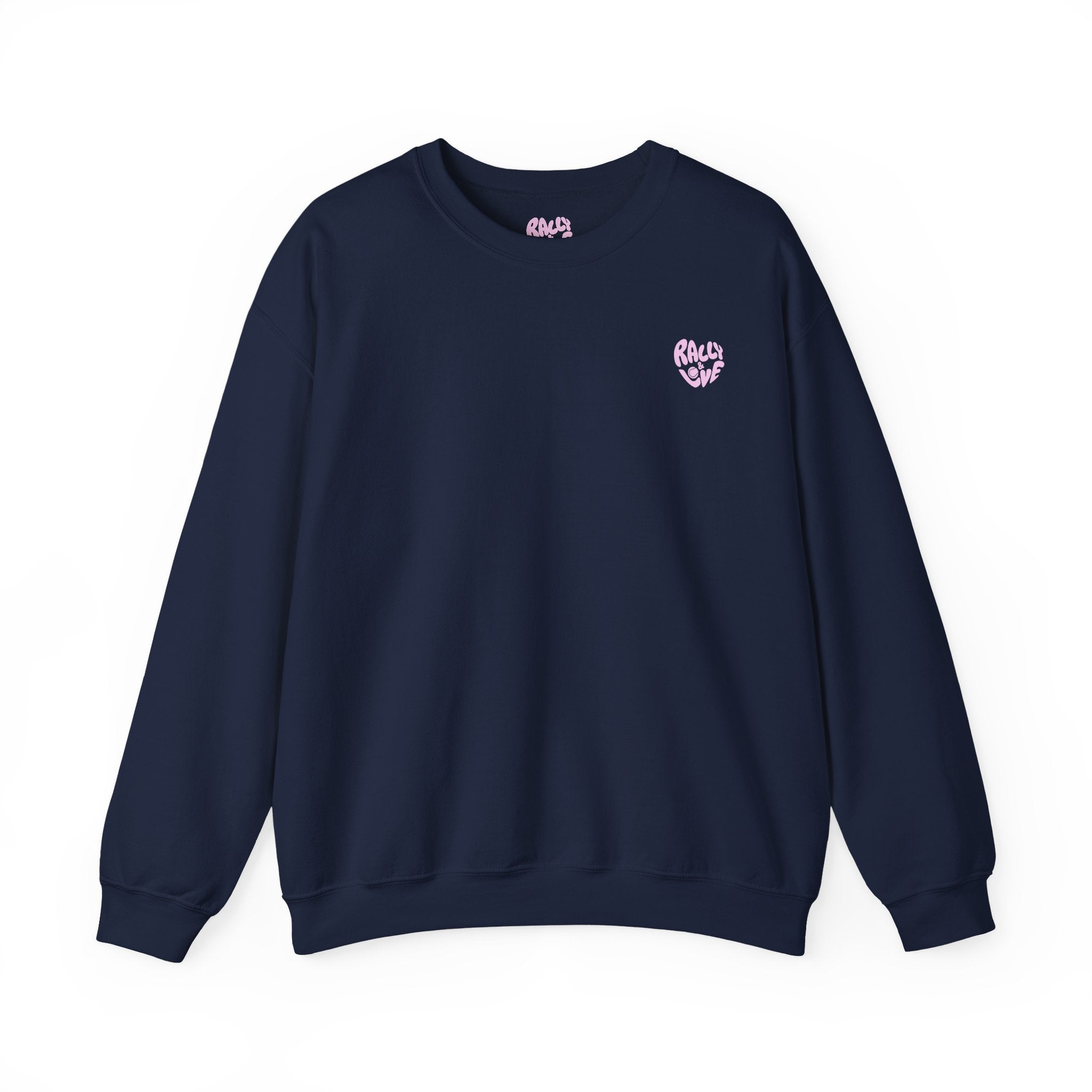 Women's Crewneck Sweatshirt - 'Tennis' Heart (R&L logo pink)
