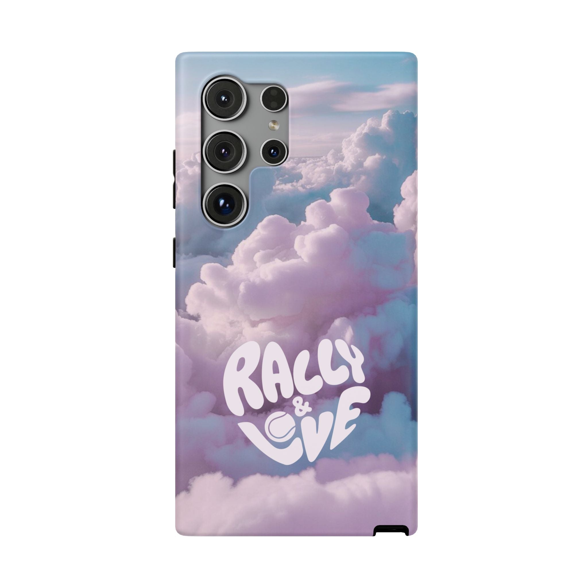 Impact-Resistant Phone Case — "Rally & Love" Clouds/Love in the Air