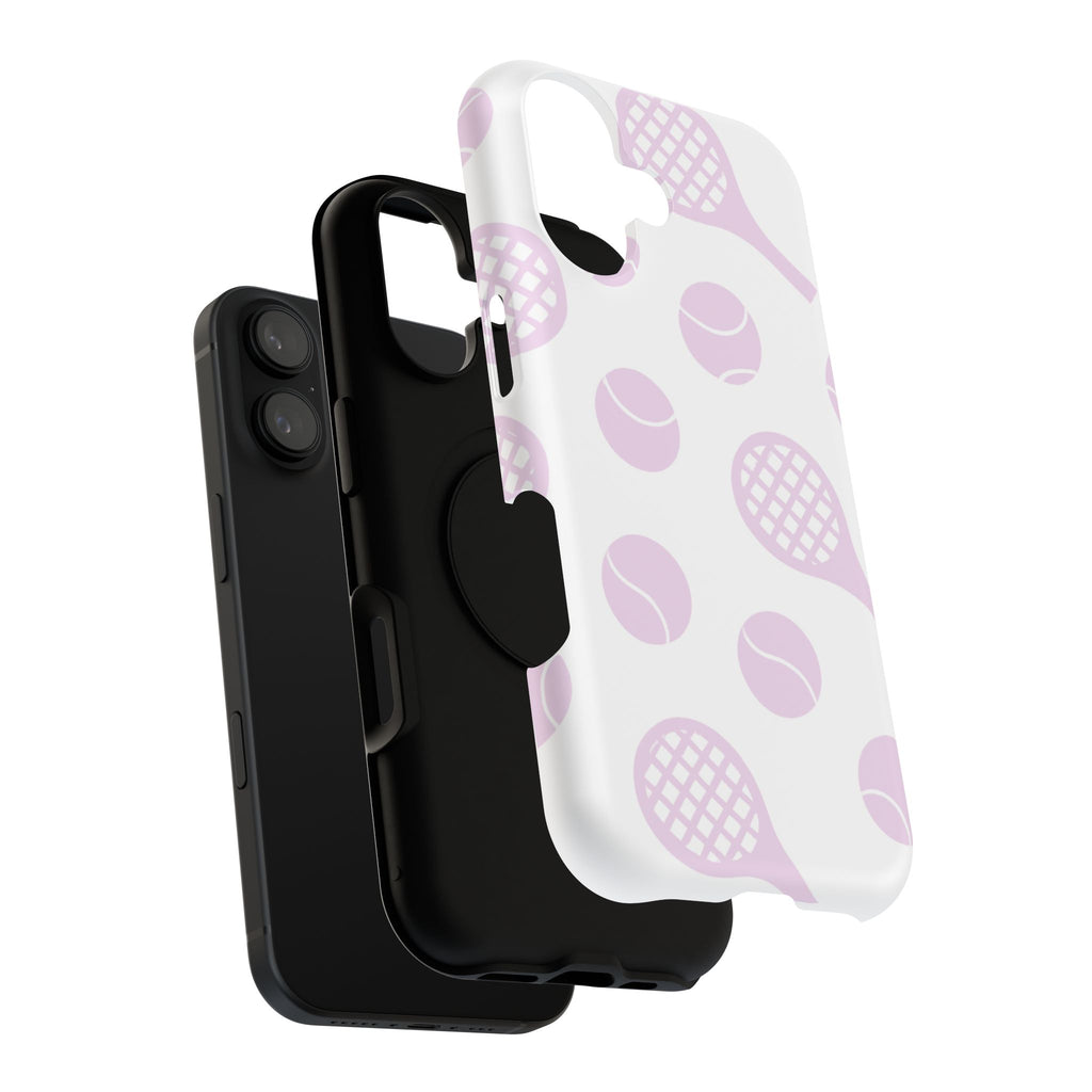 Tennis Impact-Resistant Phone Case — Pink Rackets & Balls