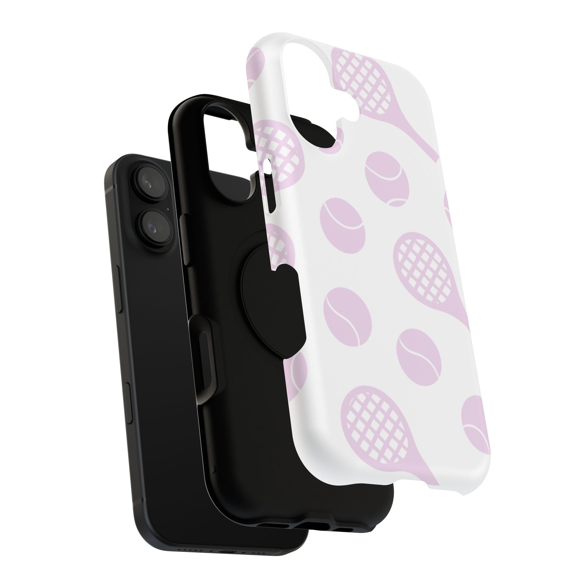 Tennis Impact-Resistant Phone Case — Pink Rackets & Balls