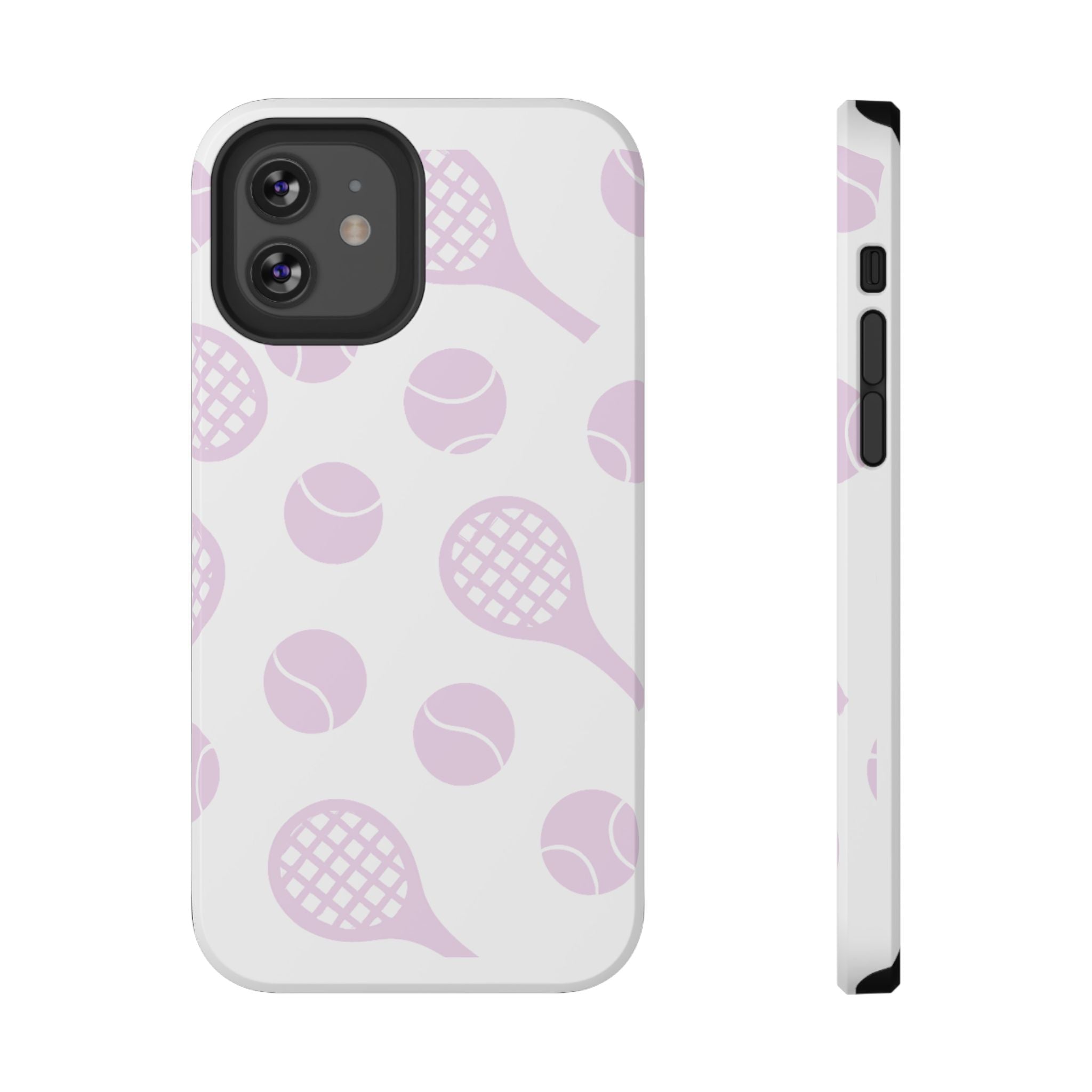 Tennis Impact-Resistant Phone Case — Pink Rackets & Balls