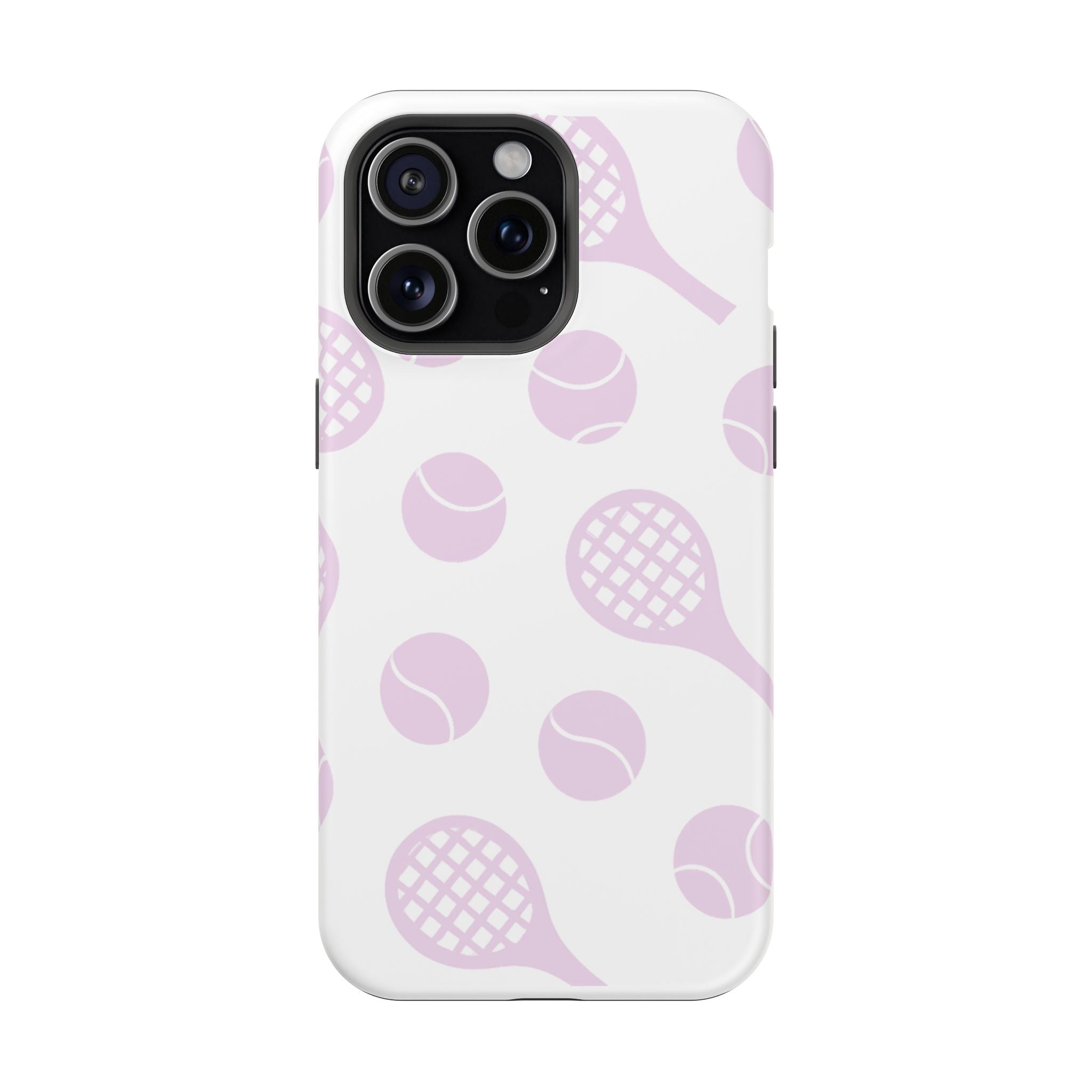 Tennis Impact-Resistant Phone Case — Pink Rackets & Balls