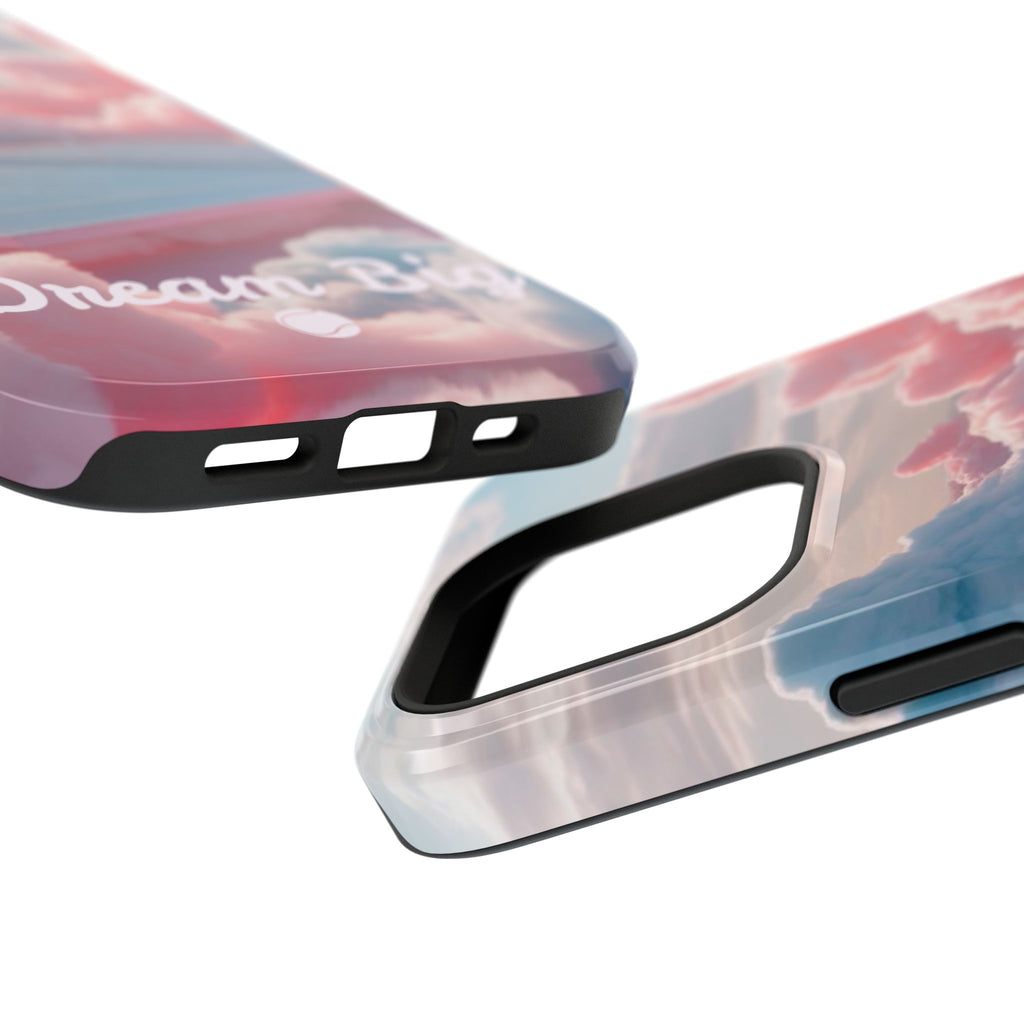 Tennis Impact-Resistant Phone Case — 'Dream Big' Pastel Cloud Tennis Court
