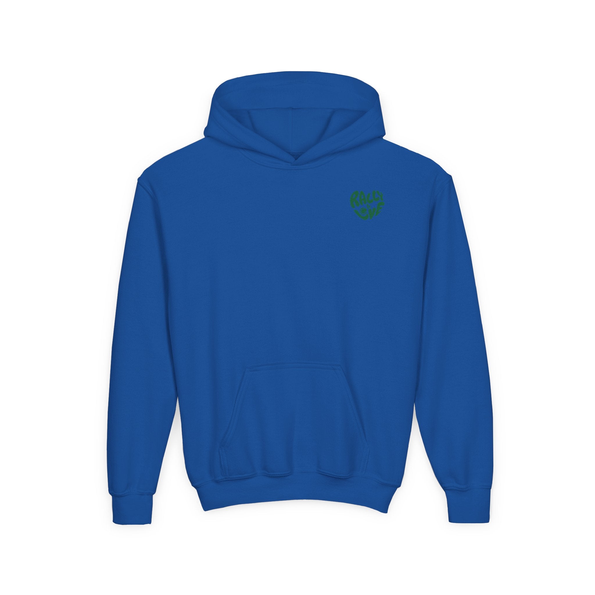 Boy's Junior Hoodie sweatshirt — “Let’s Go” Tennis Graphic Sweatshirt (Green)