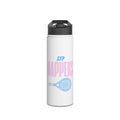 Tennis Water Bottle 18oz/32oz — 'Sip Happens' Stainless Steel Sports Bottle