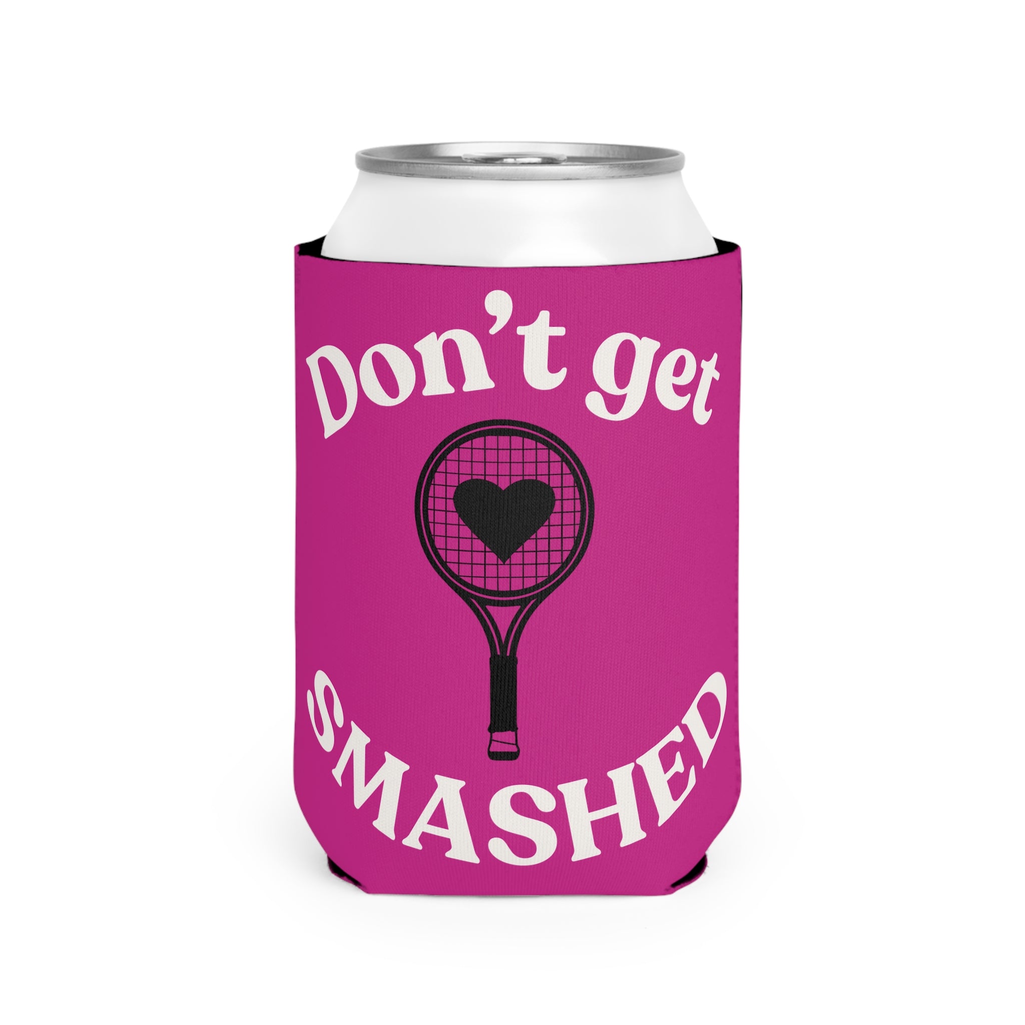 Can Cooler Sleeve - Pink/white, Don't get smashed